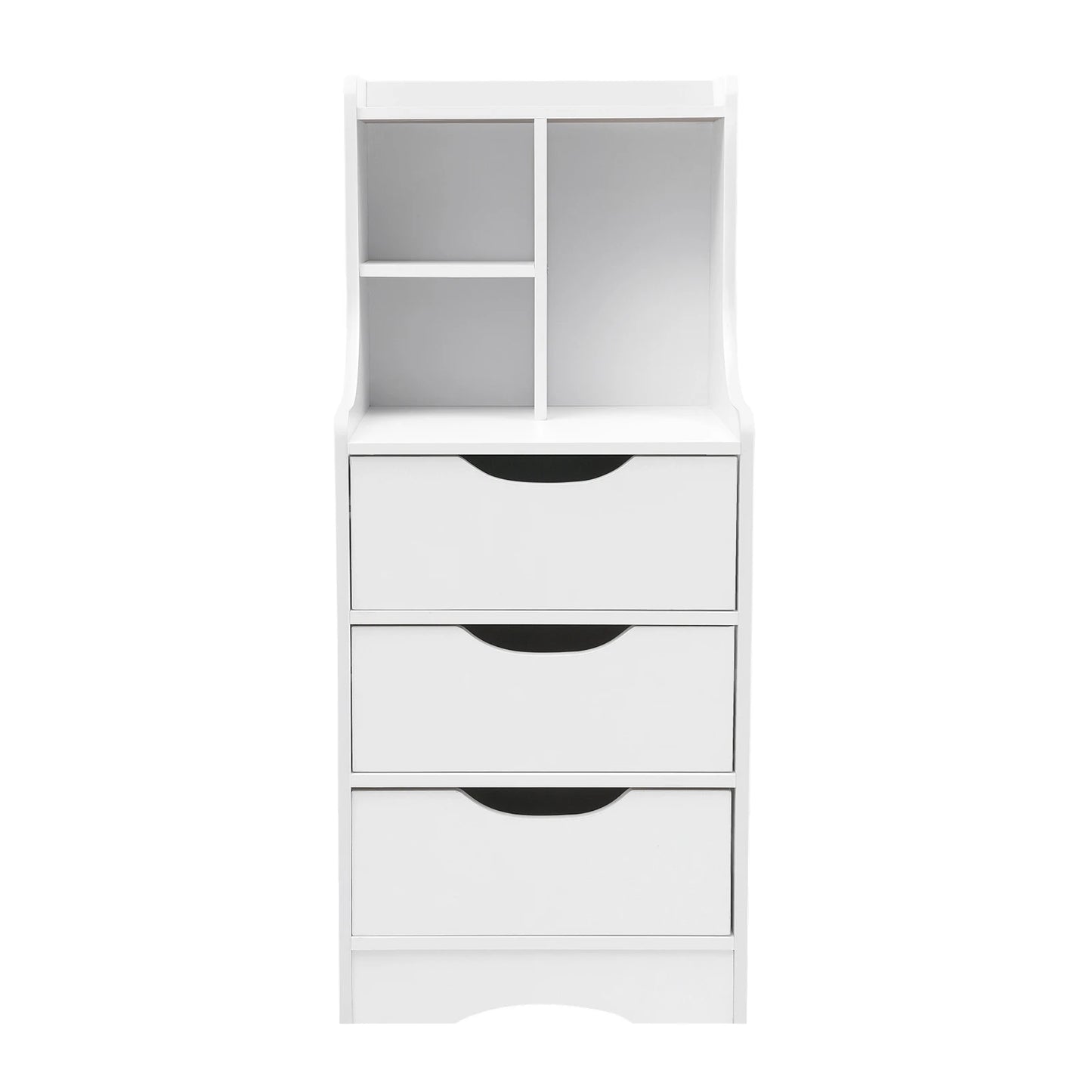 White Nightstands Bedside Table with 3 Drawers
