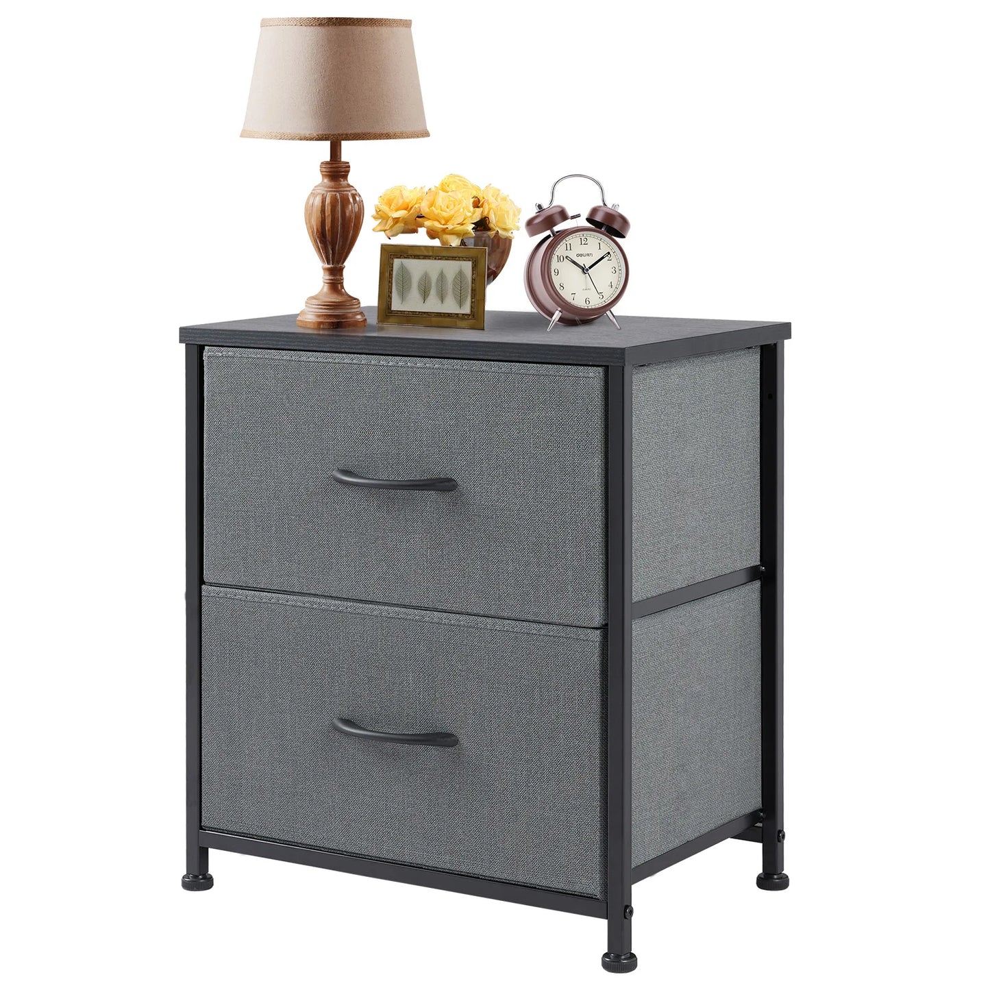 2 Drawer Bedside Coffee Sofa Tea Table Storage