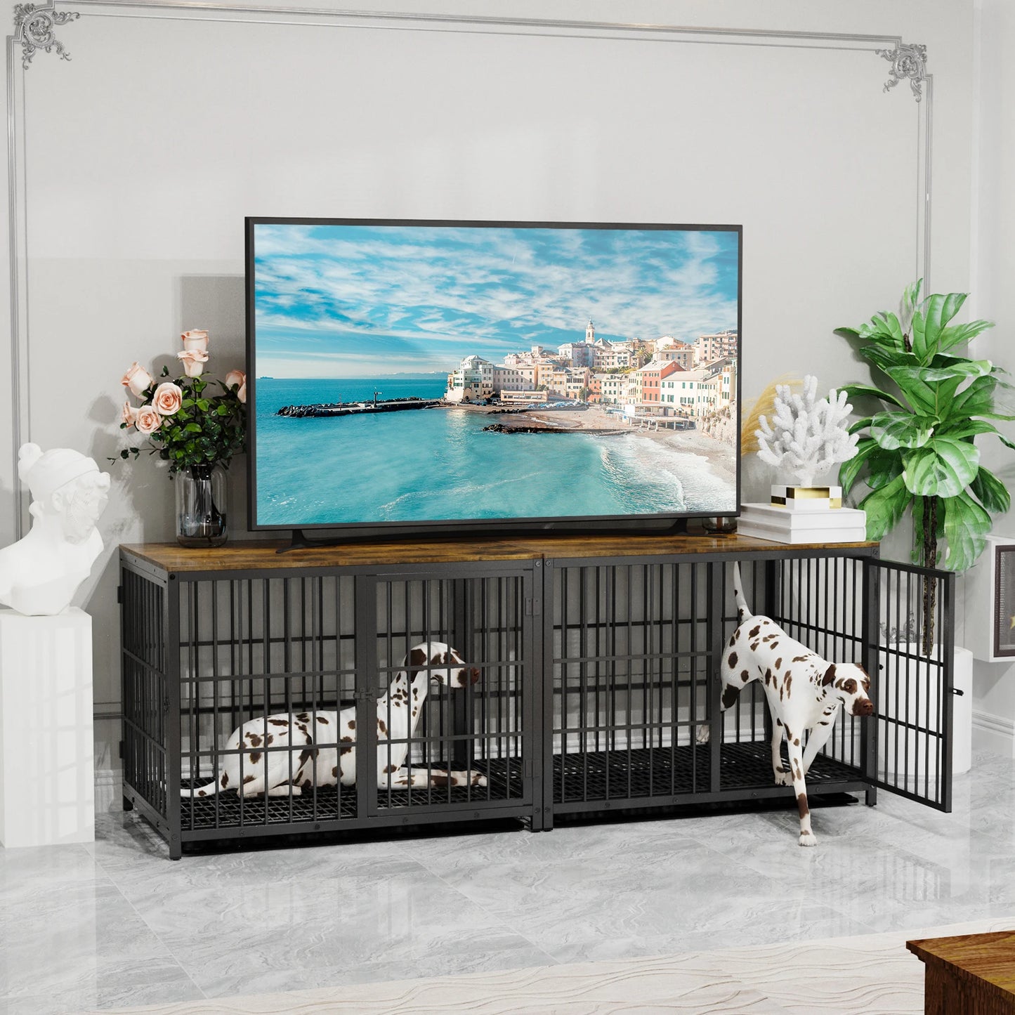 Furniture Style Dog/Pet Kennel with Removable Tray