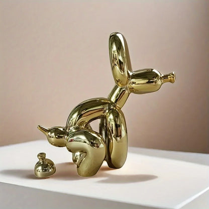 Dog Balloon Statue  Abstract Ceramic Ornament Figurine
