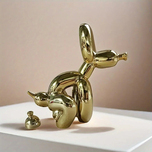 Dog Balloon Statue  Abstract Ceramic Ornament Figurine