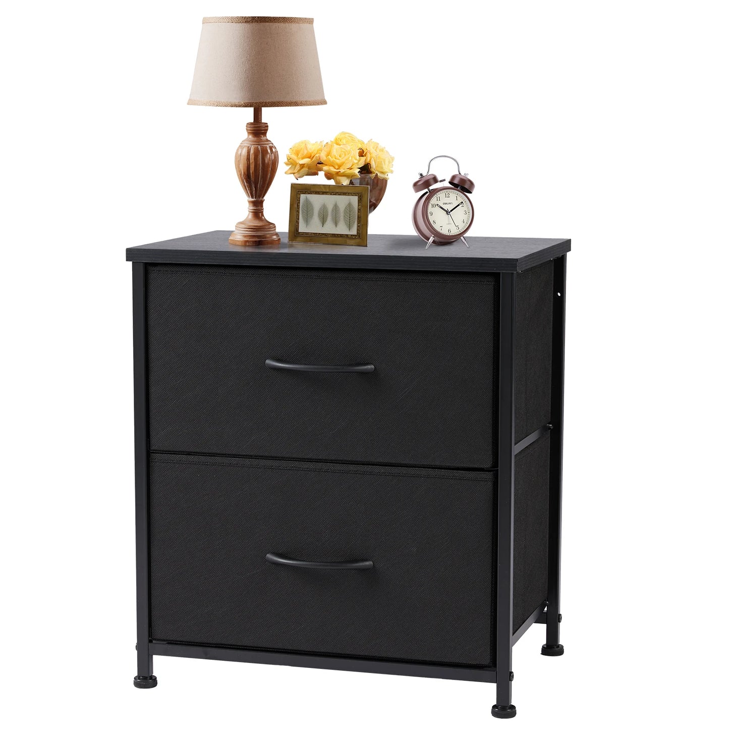 2 Drawer Bedside Coffee Sofa Tea Table Storage