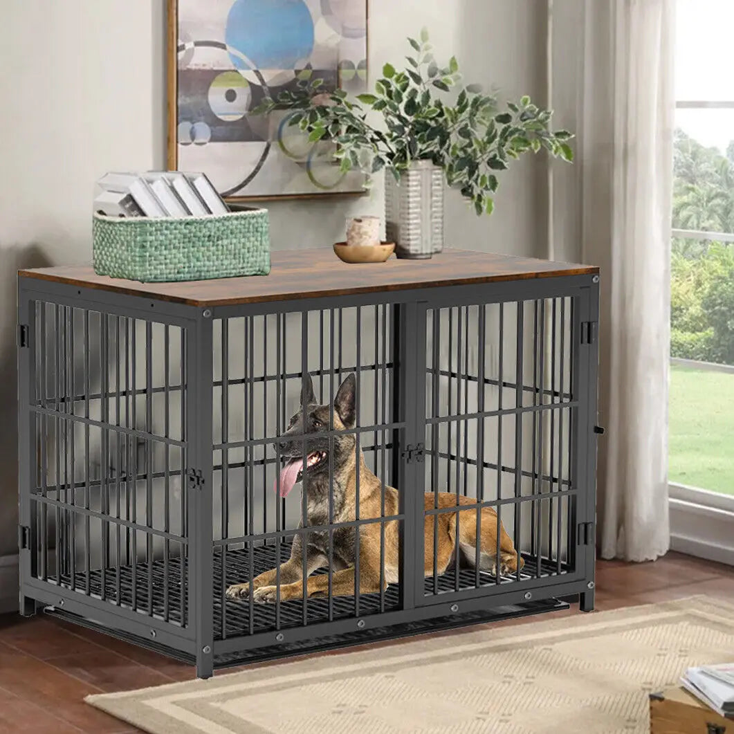 Furniture Style Dog/Pet Kennel with Removable Tray
