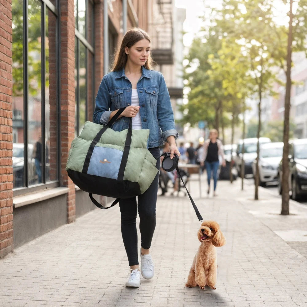 Portable Dog Car Seat with Storage Pocket