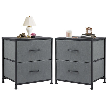 2 Drawer Bedside Coffee Sofa Tea Table Storage