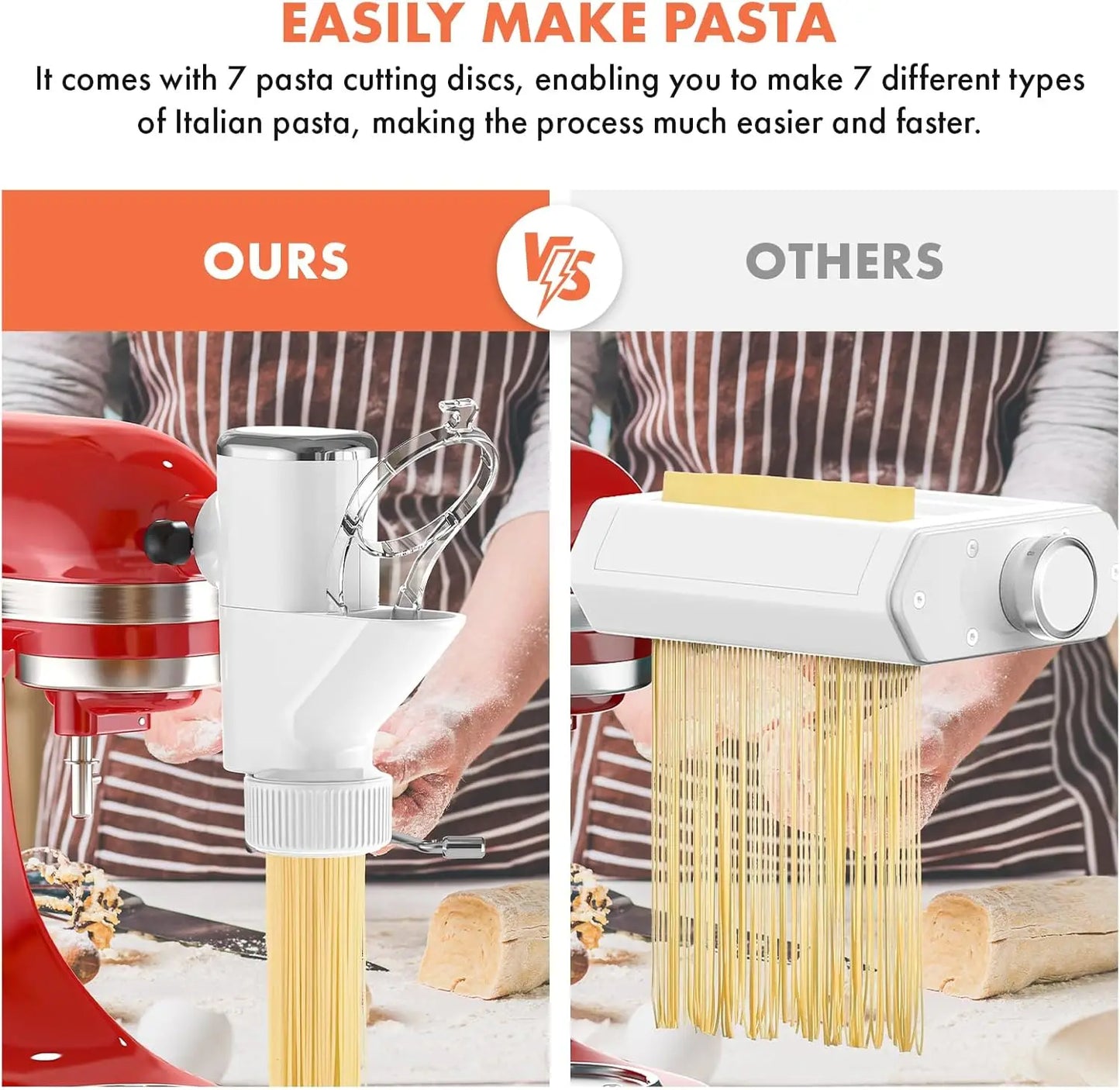 KitchenAid Mixer Pasta Attachment with 7 Plates