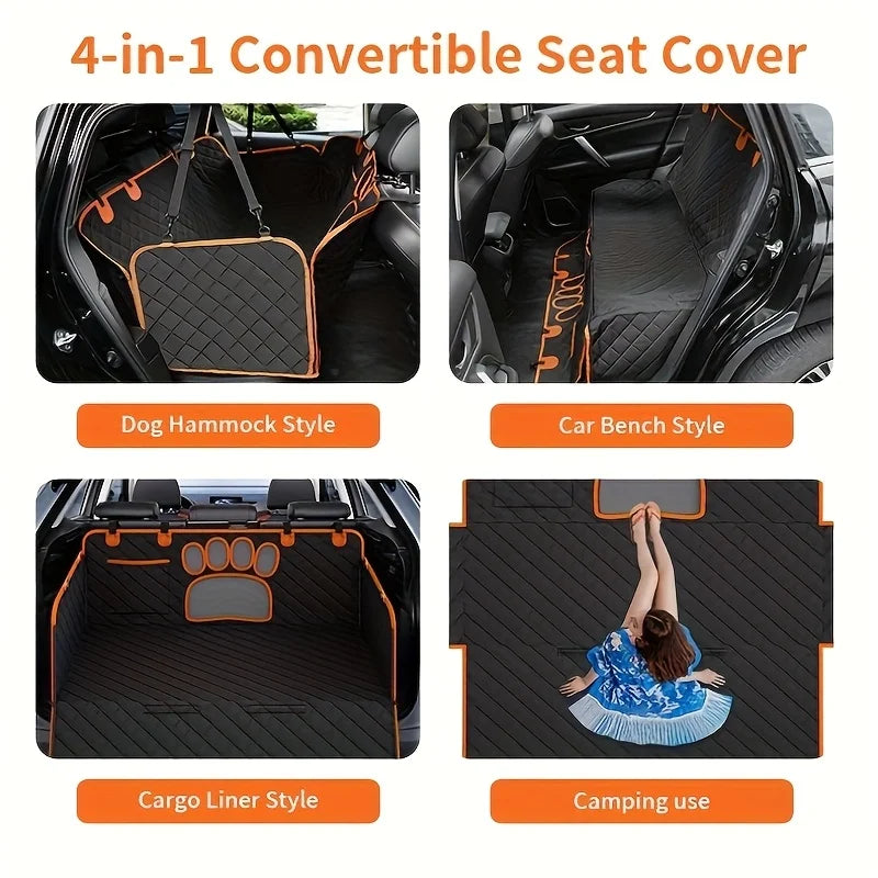 Heavy Duty Hammock Pet Rear Seat Cover