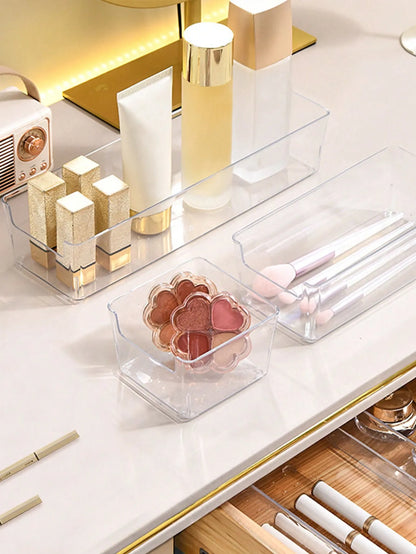 Clear Drawer Organizer Set Makeup Jewelry Kitchen