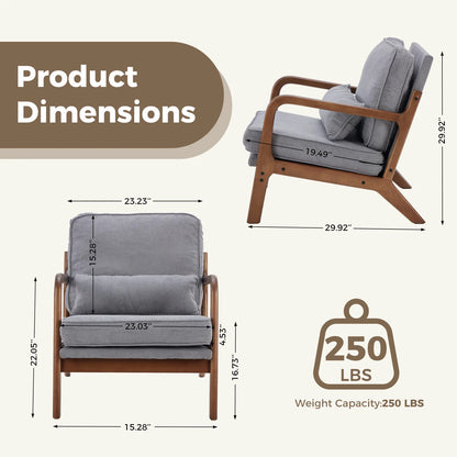 Mid Century Modern Accent Chair with Arms