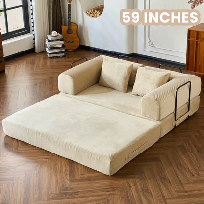 Boneless Couch Foldable Convertible Futon Sleeper Sofa