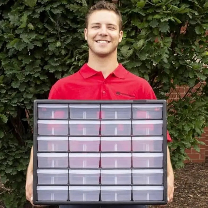 24-Drawer Plastic Storage Cabinet for Home/Garage Organization