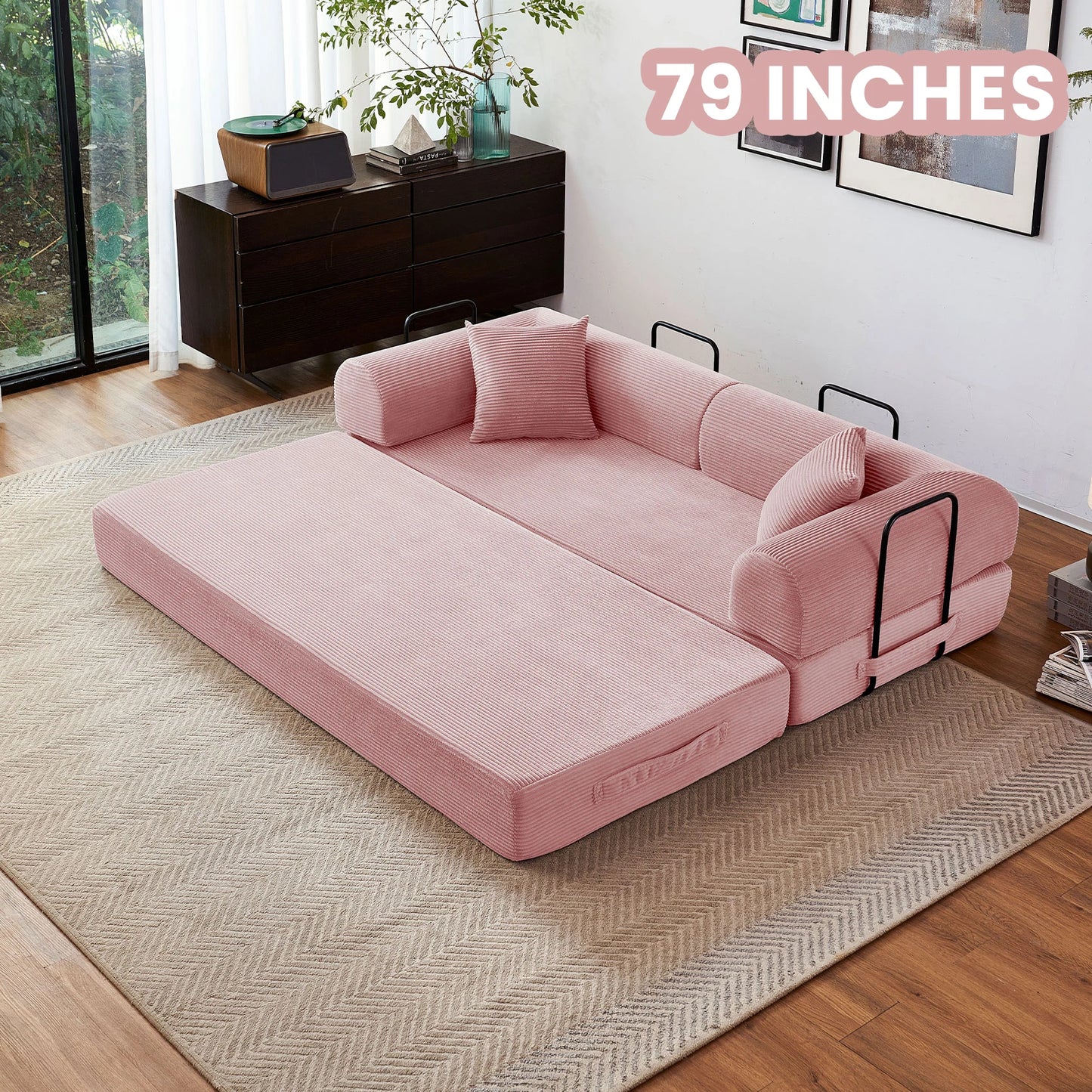 Boneless Couch Foldable Convertible Futon Sleeper Sofa