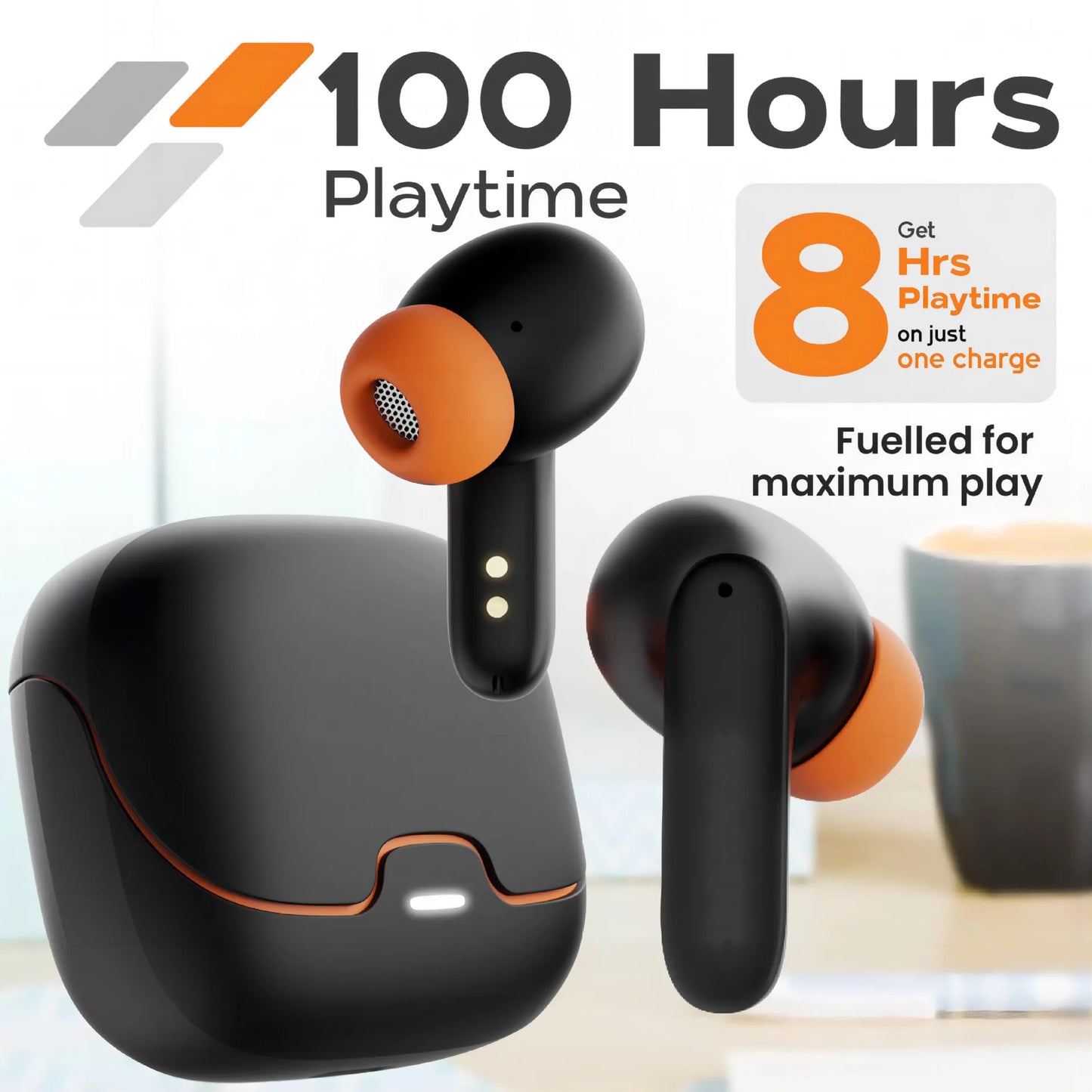 TWS Wireless Earphones Bluetooth Dual Microphone Noise Cancelling