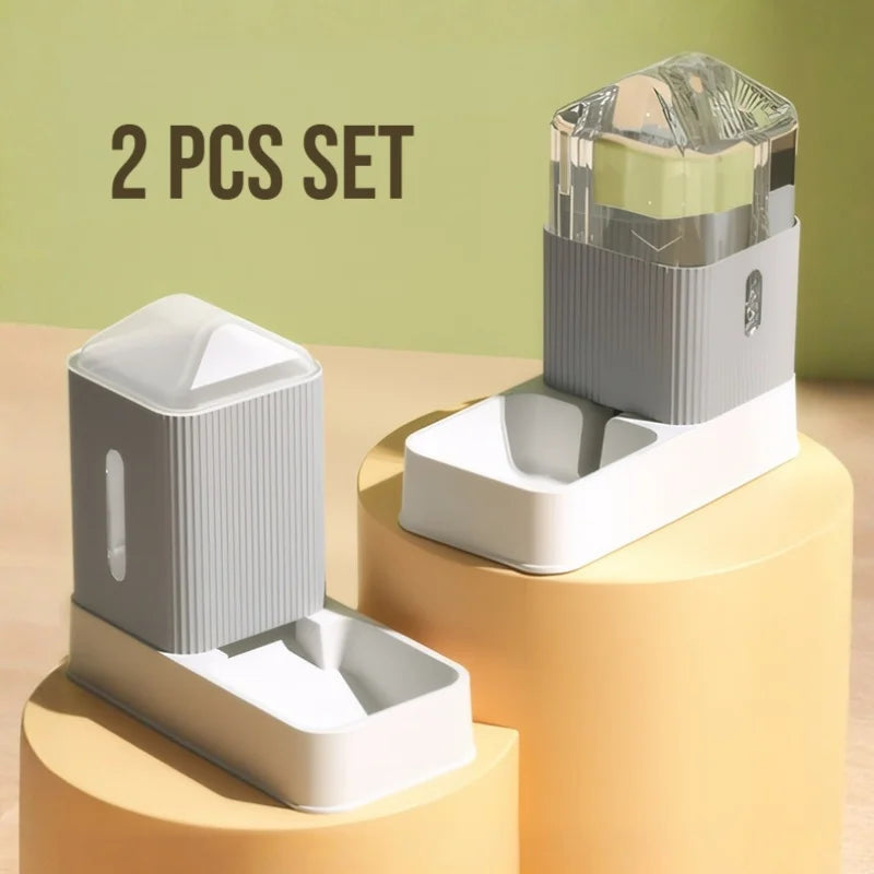 Automatic Gravity Pet Food And Water Dispenser