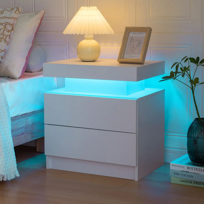 EndTable with LED Lights for Bedroom/Living Room