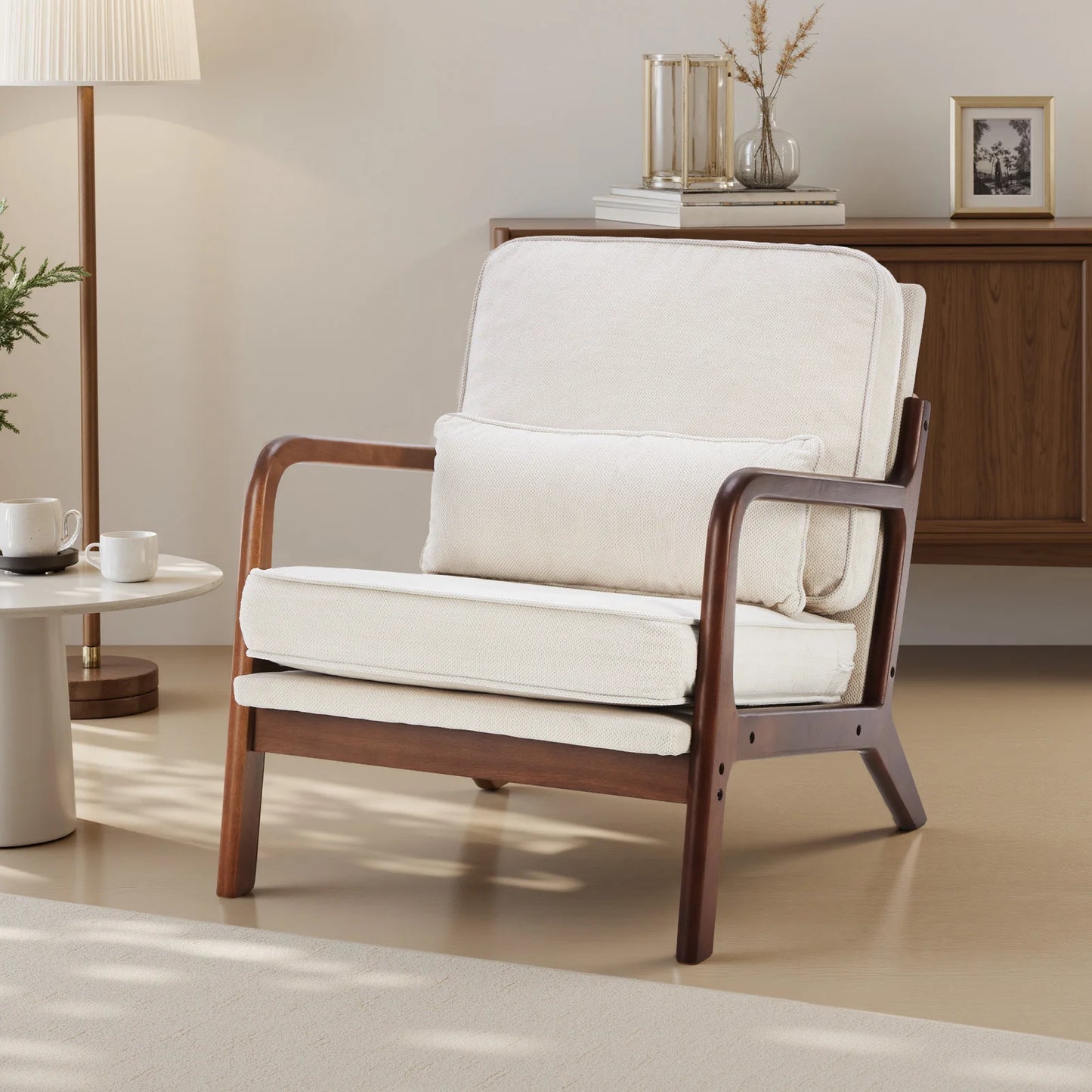 Mid Century Modern Accent Chair with Arms