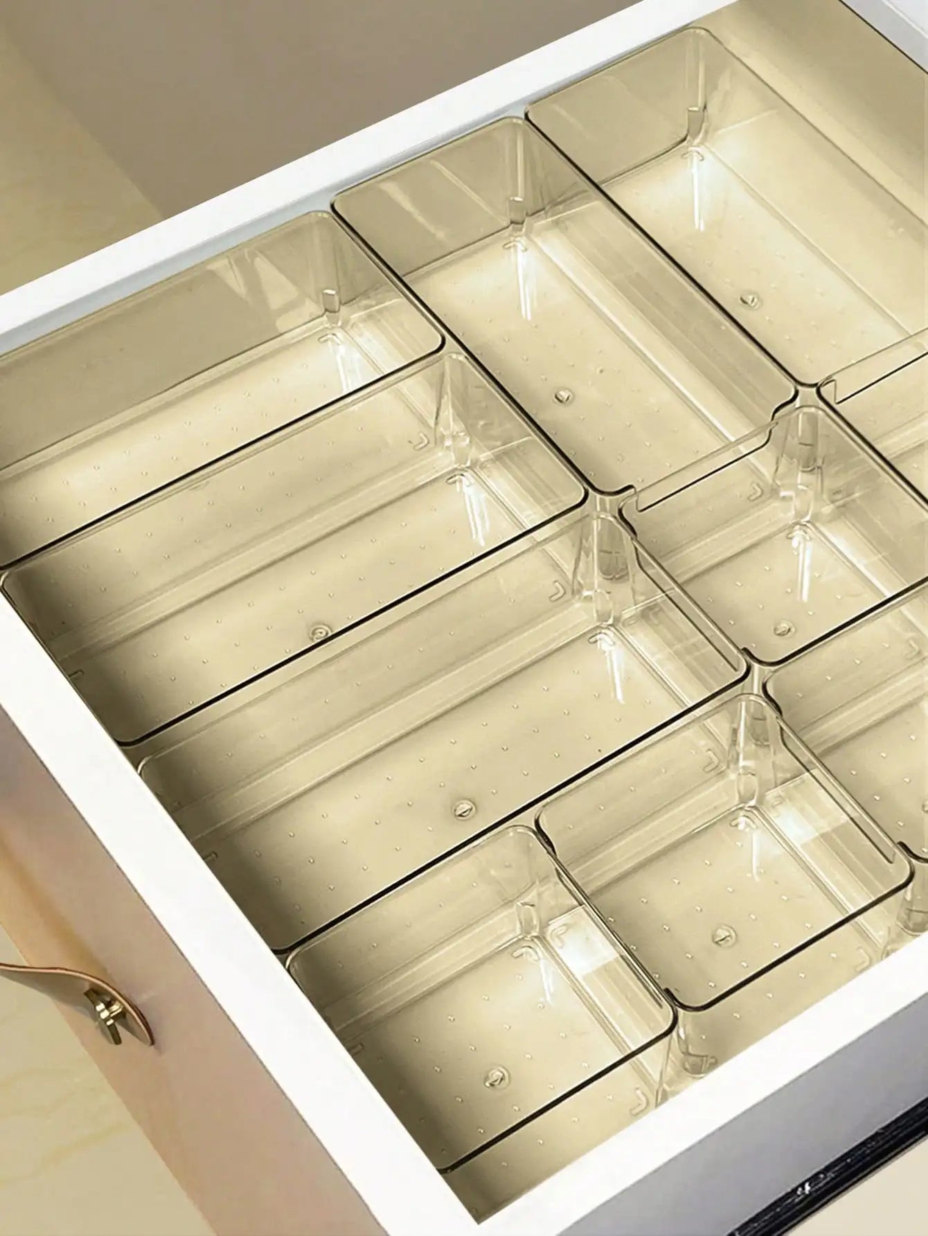 Clear Drawer Organizer Set Makeup Jewelry Kitchen