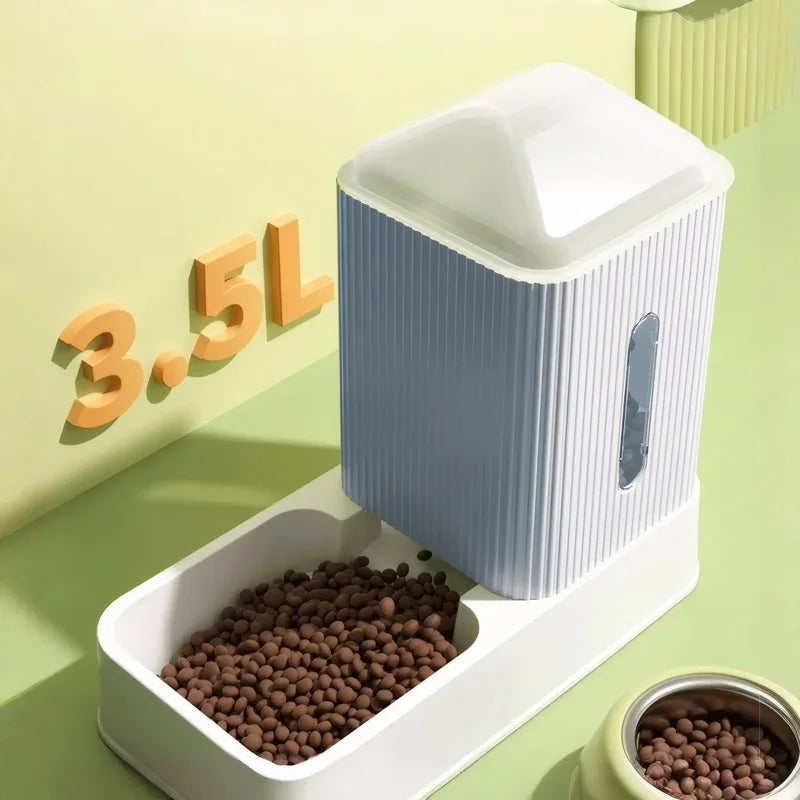 Automatic Gravity Pet Food And Water Dispenser