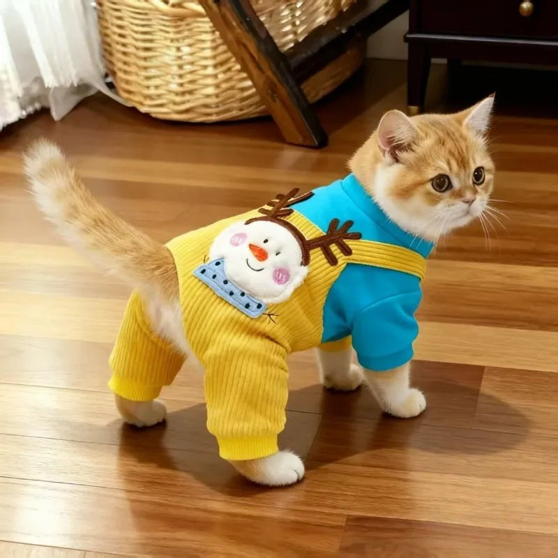 Cat Clothing for Winter for WarmthAnti-fur Shedding