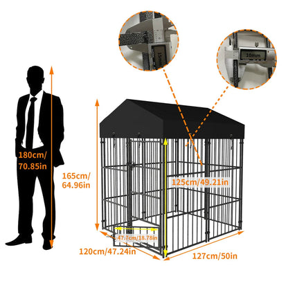 Large Dog Kennel/Playpen Pet Run with Roof