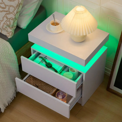 EndTable with LED Lights for Bedroom/Living Room