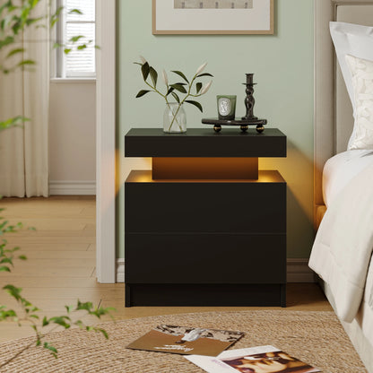 EndTable with LED Lights for Bedroom/Living Room