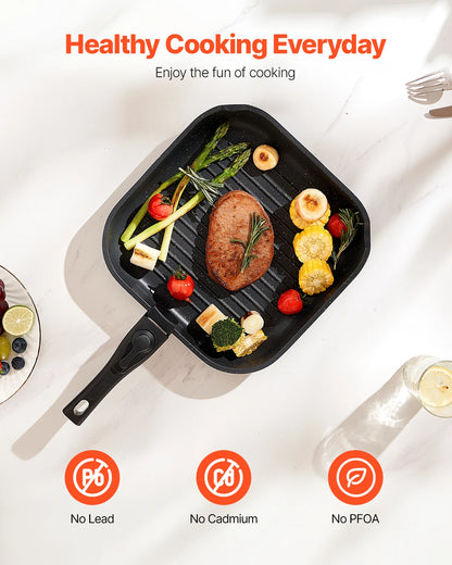 17 Pcs Nonstick Cookware Set Granite Pots/Pans