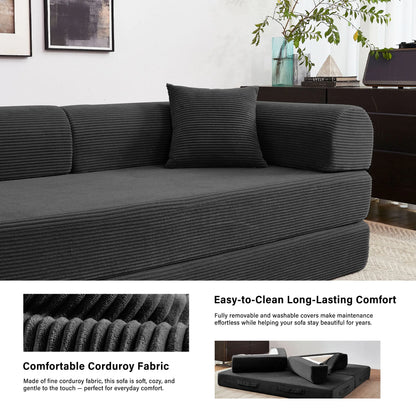 Boneless Couch Foldable Convertible Futon Sleeper Sofa