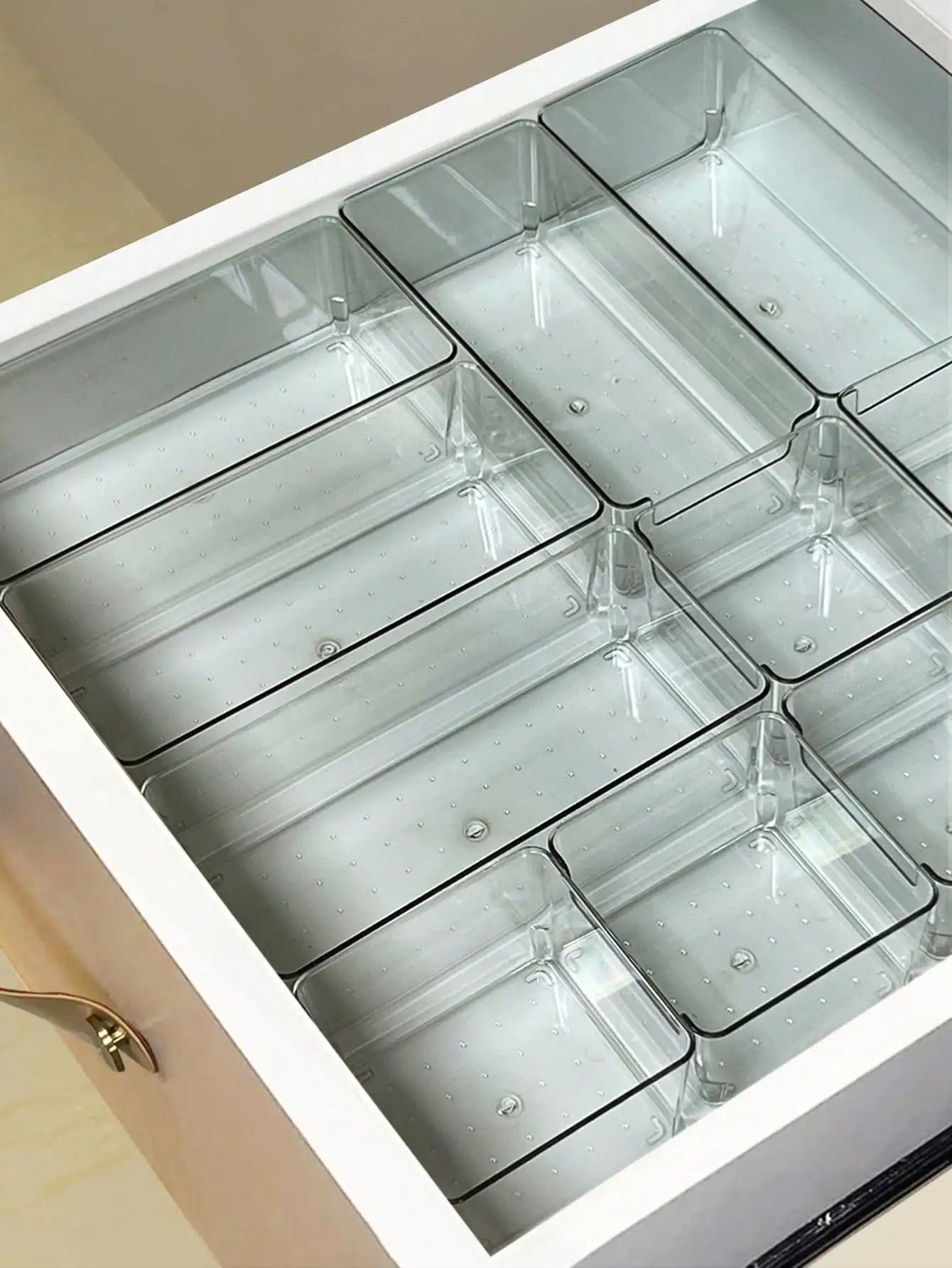 Clear Drawer Organizer Set Makeup Jewelry Kitchen