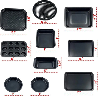 10-Piece Nonstick Carbon Steel Baking Pan Set
