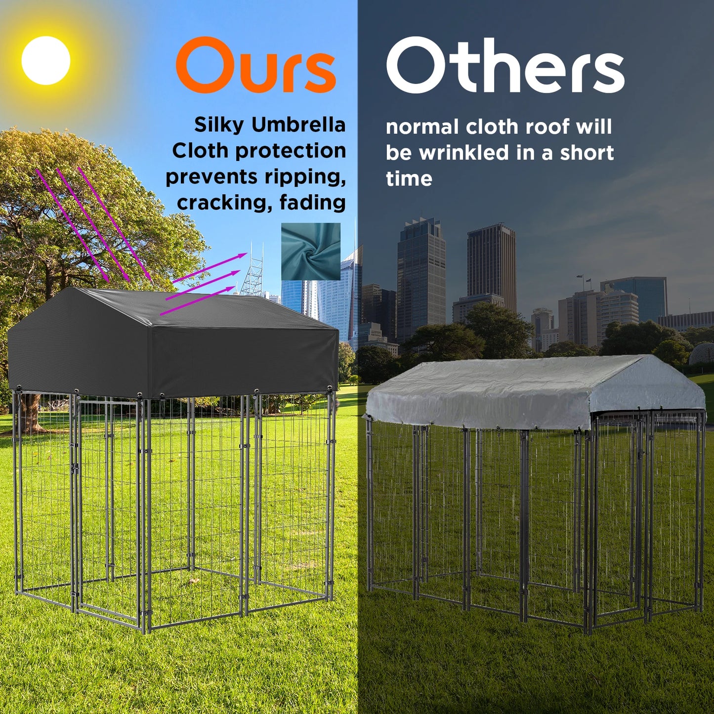 Large Outdoor Dog Kennel Pen Pet Enclosure