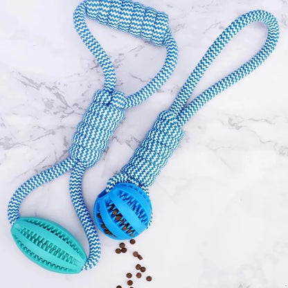 Chew Resistant Rope Toy with Food Dispensing