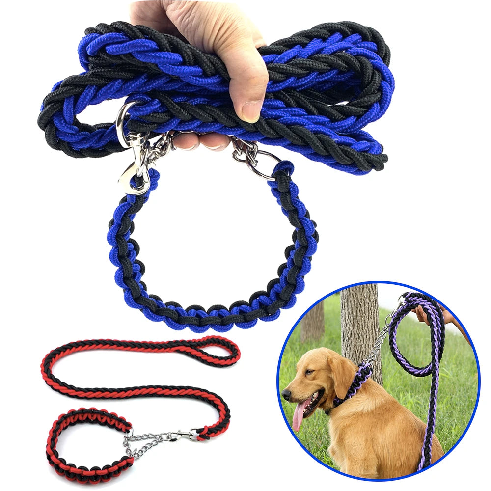 Nylon Braided Dog Collar And Leash Set
