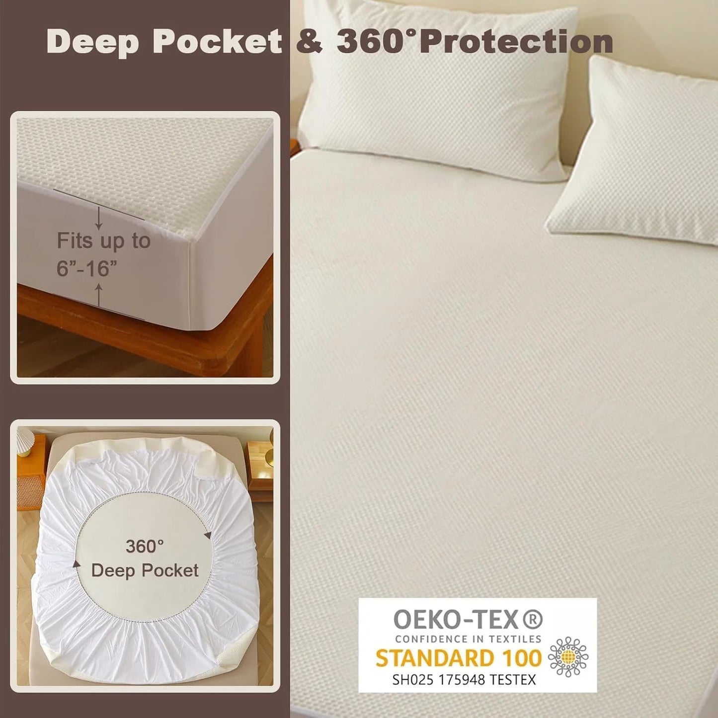 3 Pieces Luxury Bamboo Fiber Bed Sheets