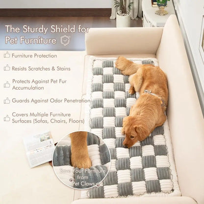 Washable Sectional Fleece Couch Cover for Pets