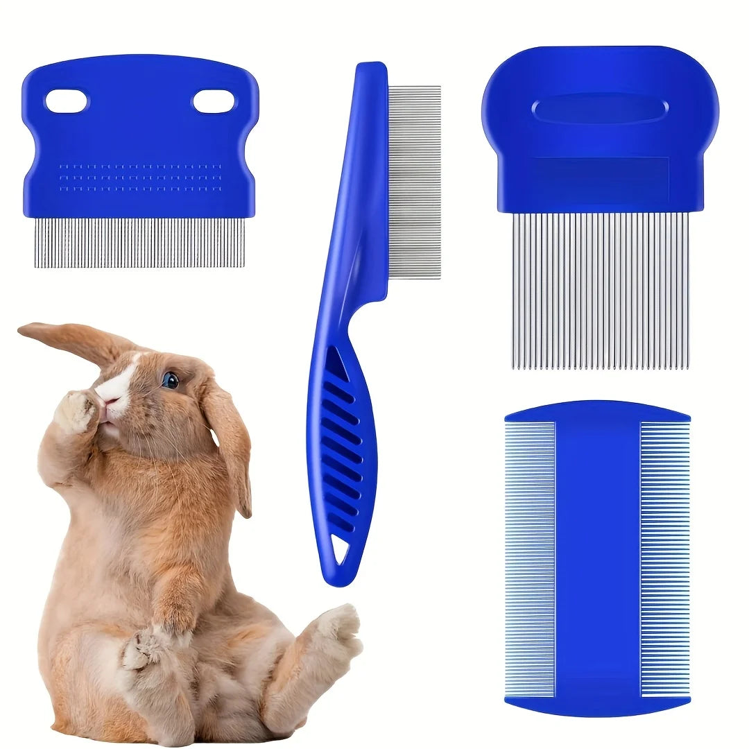 Stainless Steel pet Comb with Round Teeth
