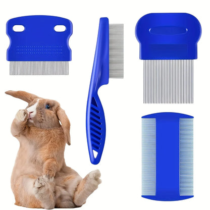 Stainless Steel pet Comb with Round Teeth