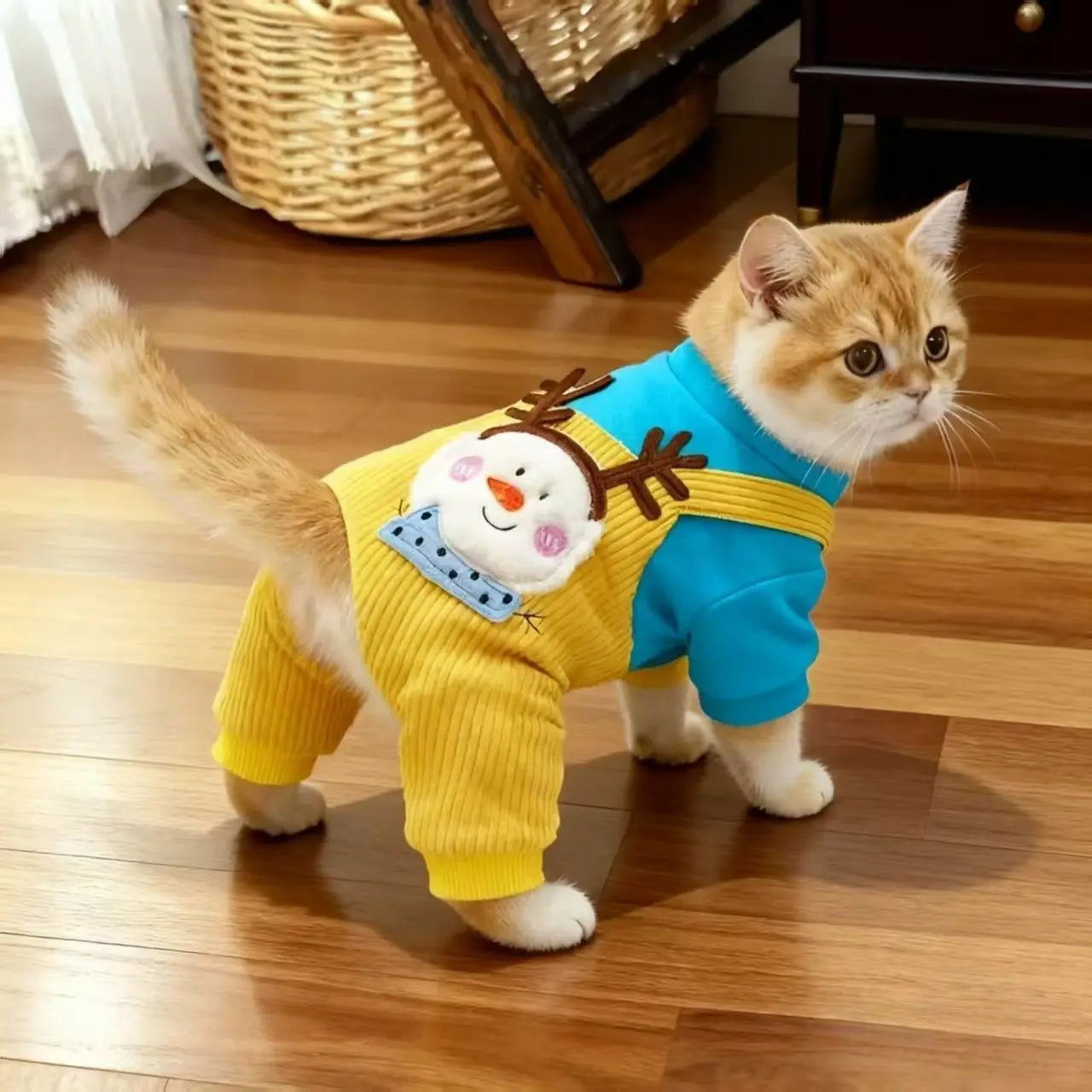 Cat Clothing for Winter for WarmthAnti-fur Shedding