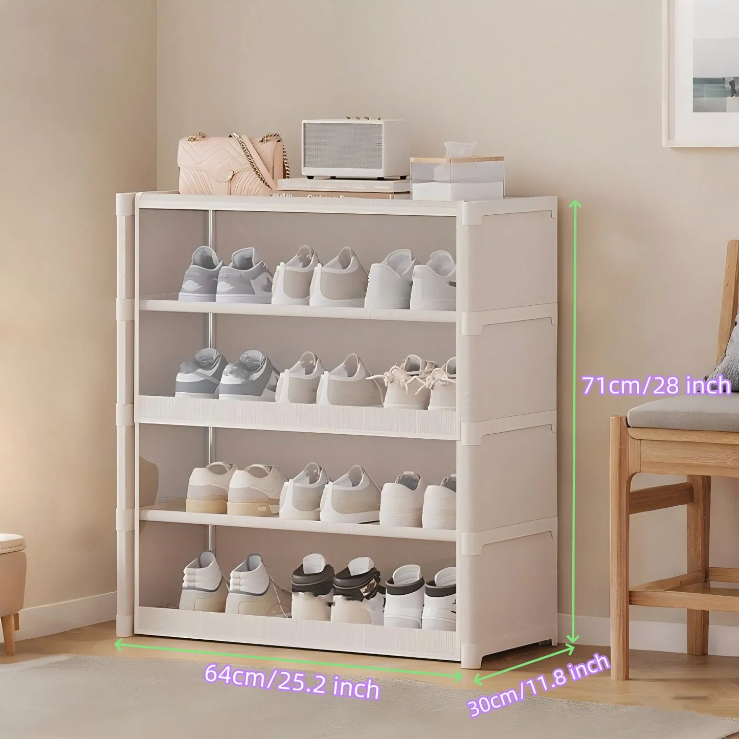 5/7-Layer Dustproof Shoe Cabinet and Organizer Rack