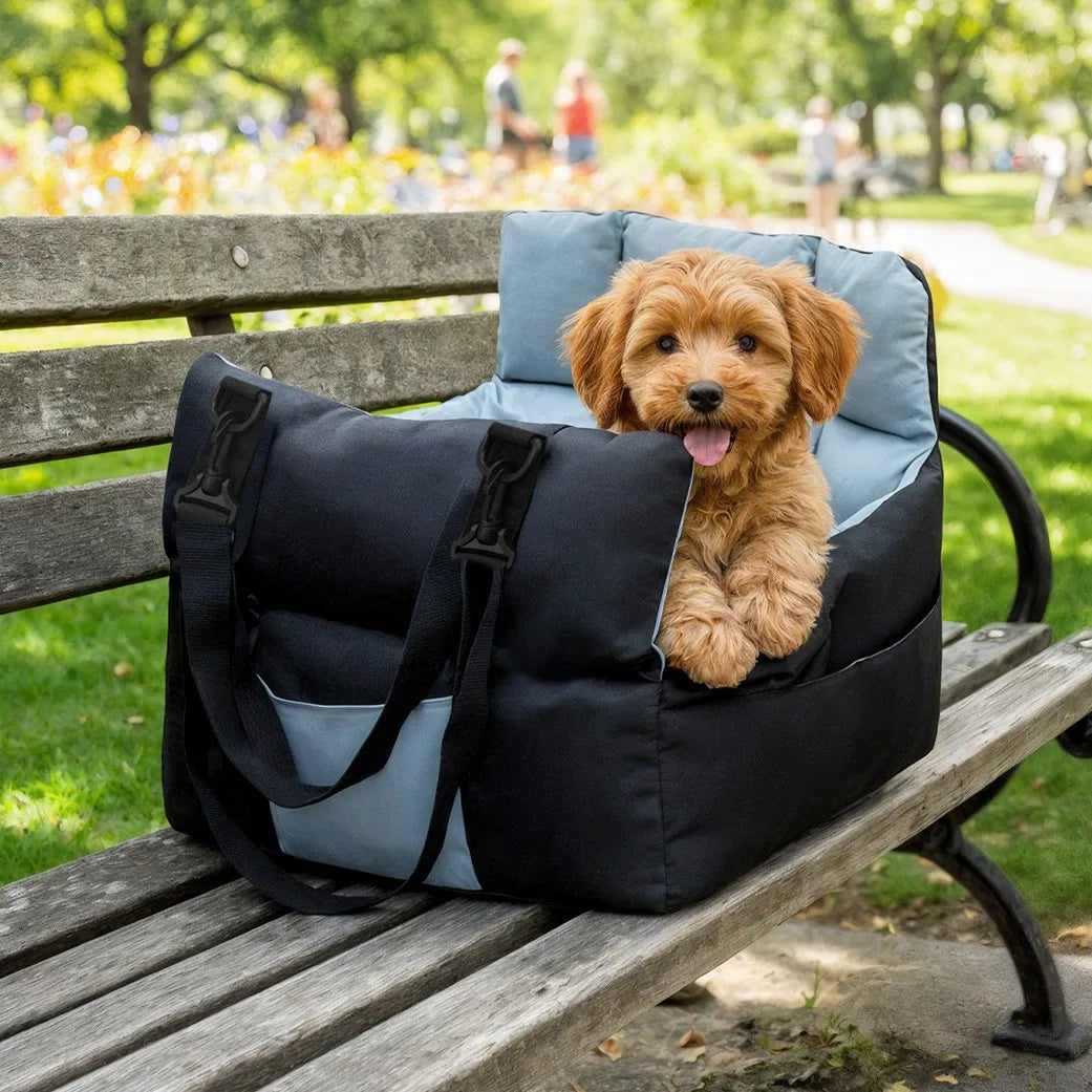 Portable Dog Car Seat with Storage Pocket