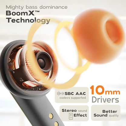TWS Wireless Earphones Bluetooth Dual Microphone Noise Cancelling