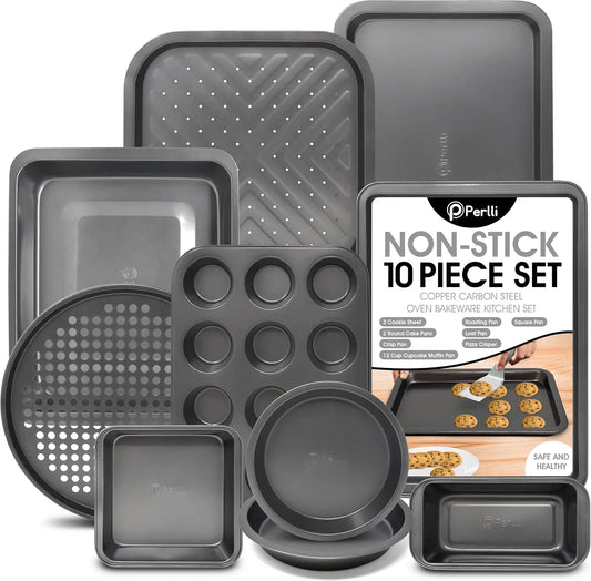 10-Piece Nonstick Carbon Steel Baking Pan Set