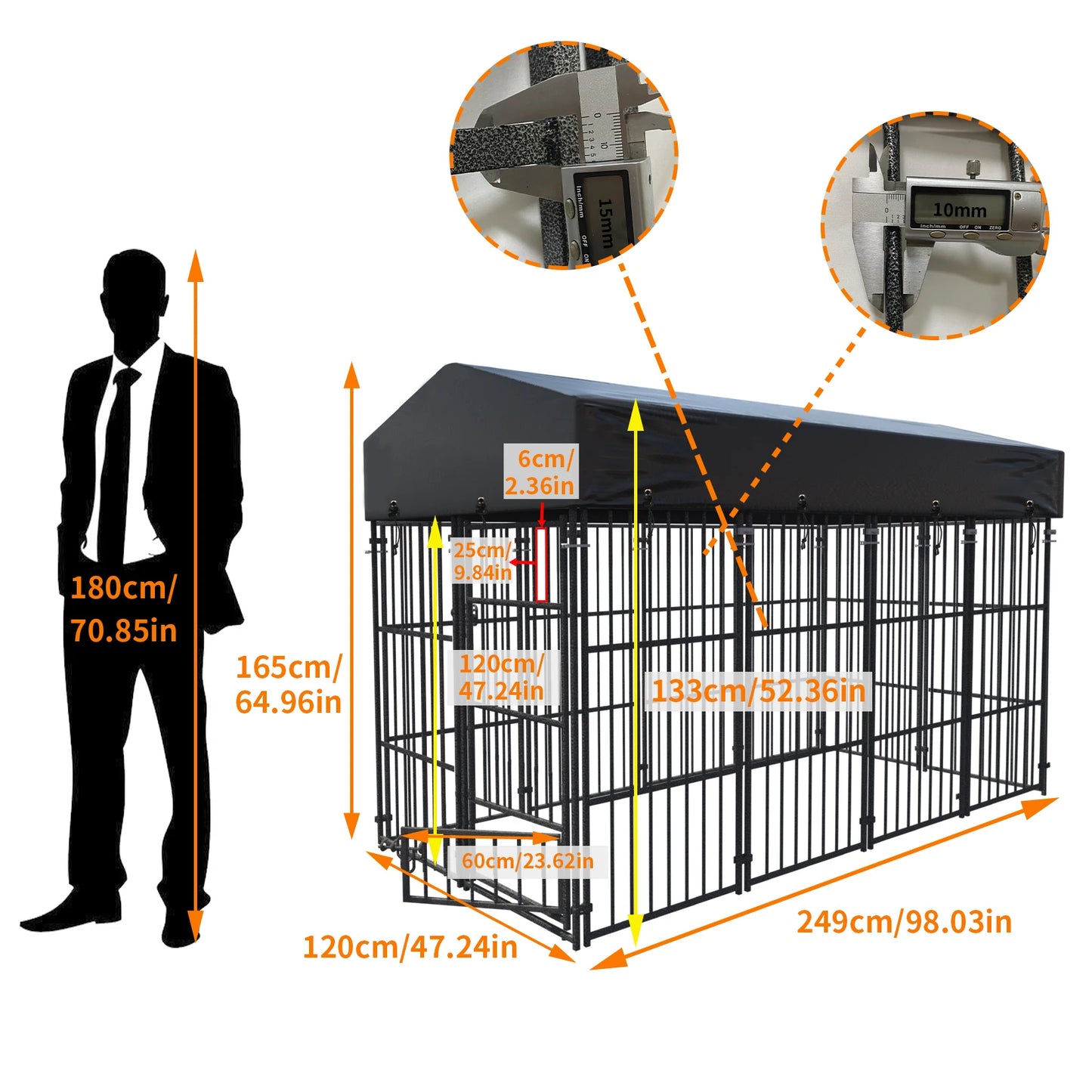 Large Outdoor Dog Kennel Pen Pet Enclosure