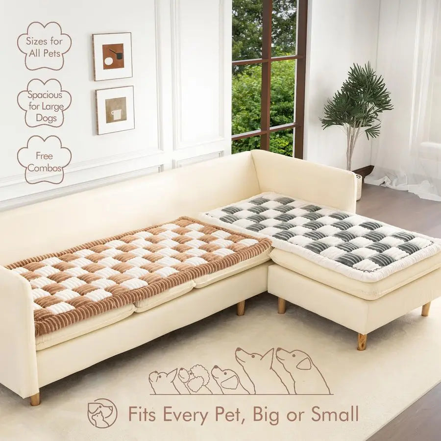 Washable Sectional Fleece Couch Cover for Pets