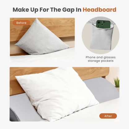 Headboard Wedge Pillow Memory Foam Washable Cover